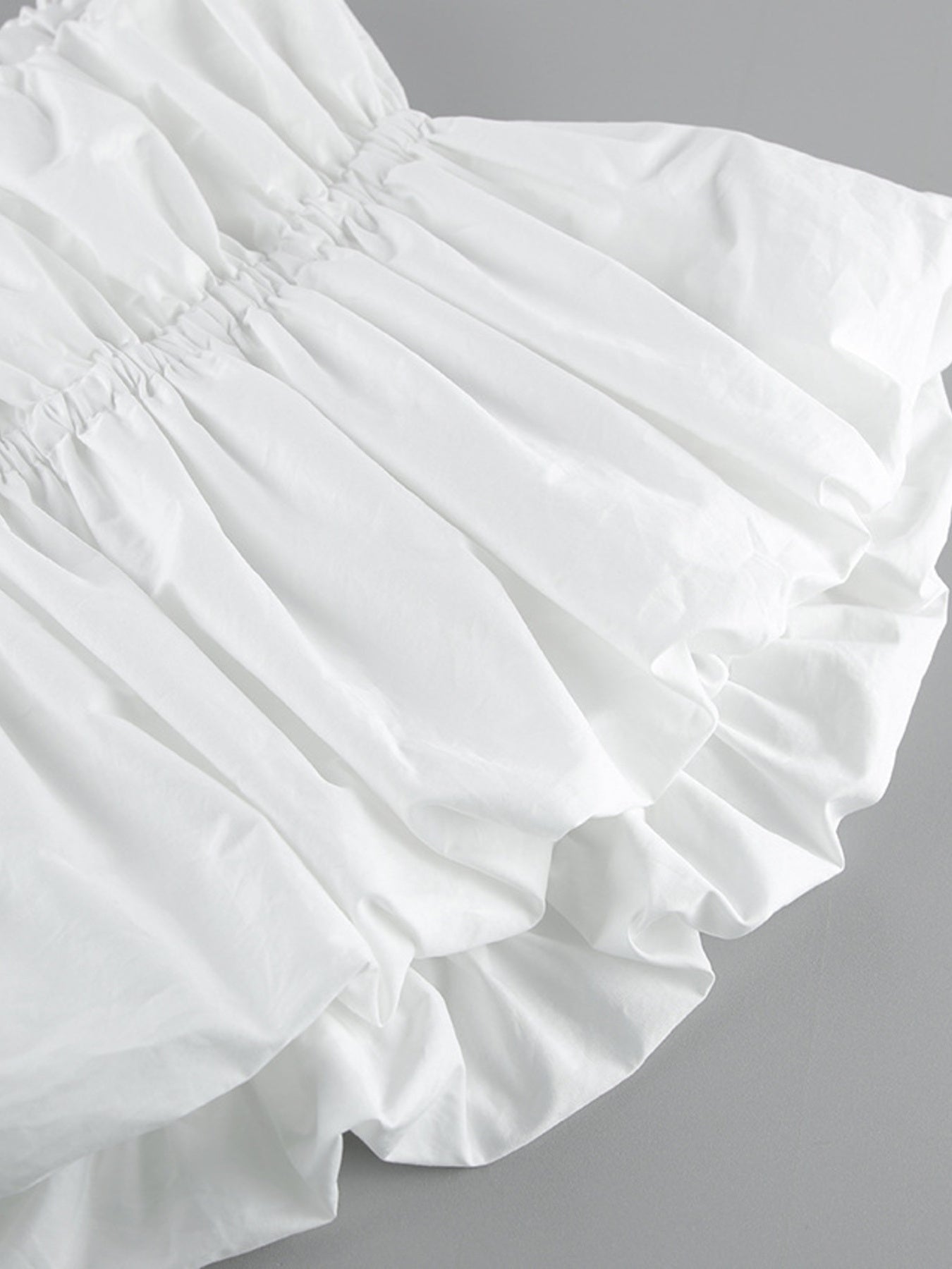 Ruched Bubble Hem Tube Top
