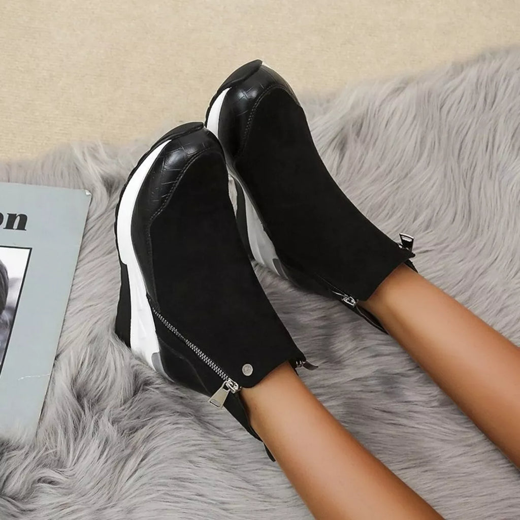 Side Zipper Ankle Boots