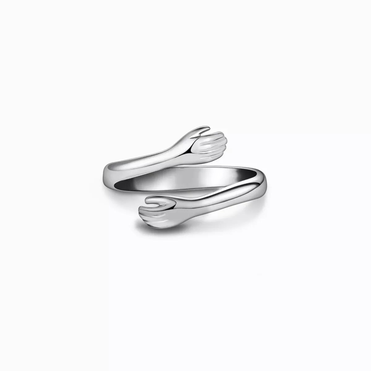 925 Sterling Silver Hug Bypass Ring