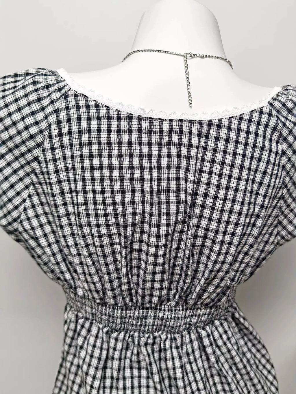 Plaid Short Sleeve Blouse