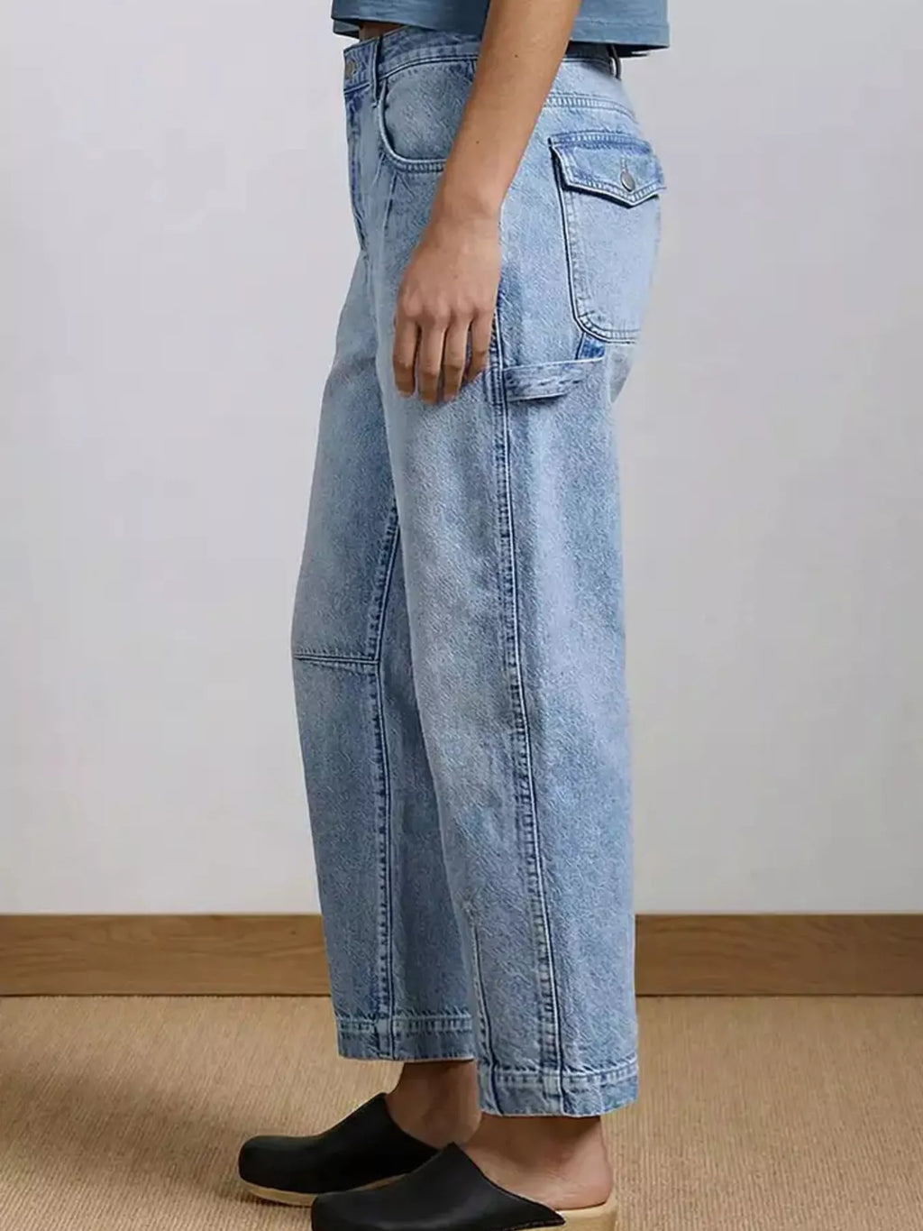 Washed Wide Leg Jeans