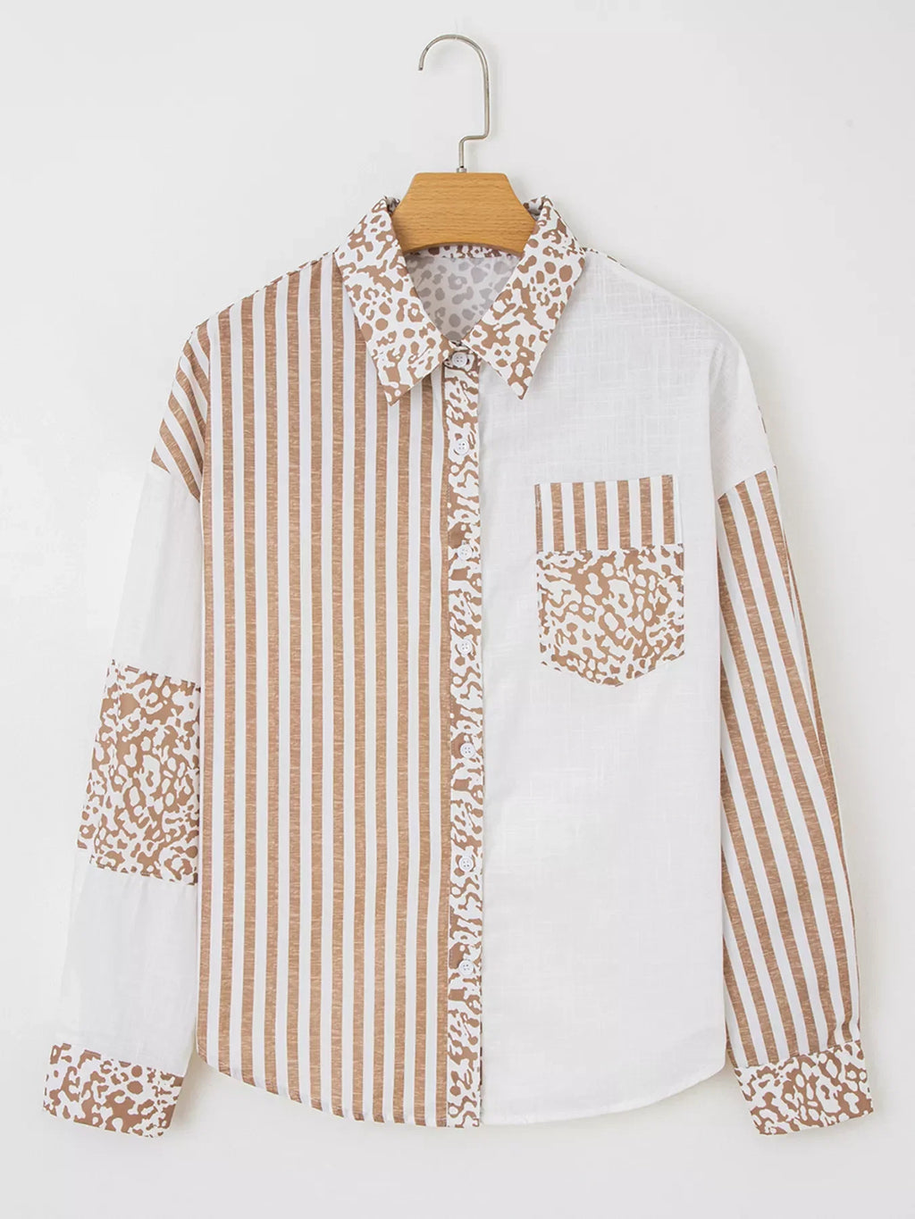 Leopard Striped Western Casual Shirt