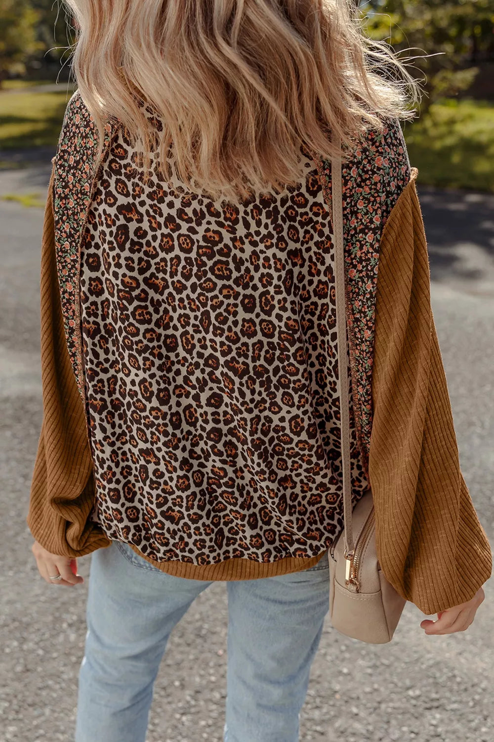 Leopard Print Long Sleeve Sweatshirt