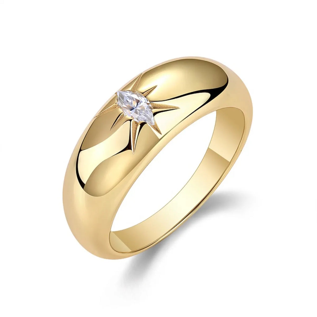 925 Sterling Silver Moissanite Ring