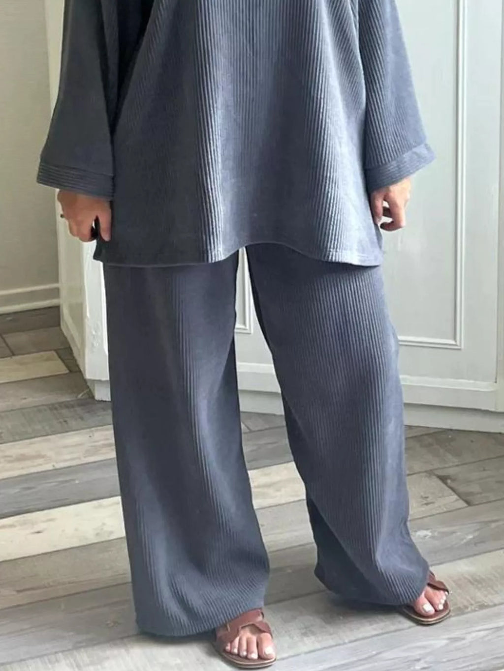Relaxed Fit Corduroy Top and Pants Set