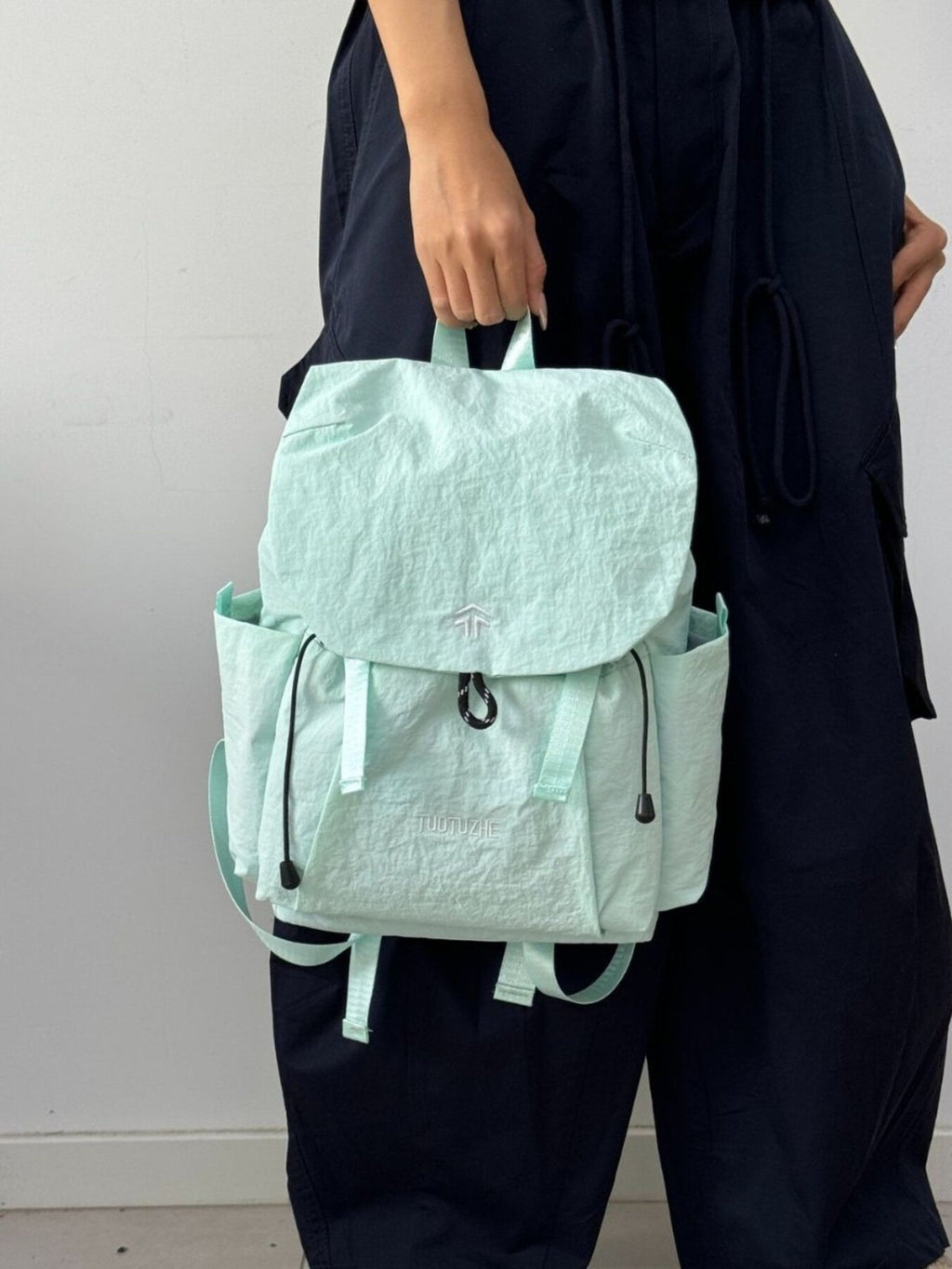 Lightweight Crinkled Backpack Bag