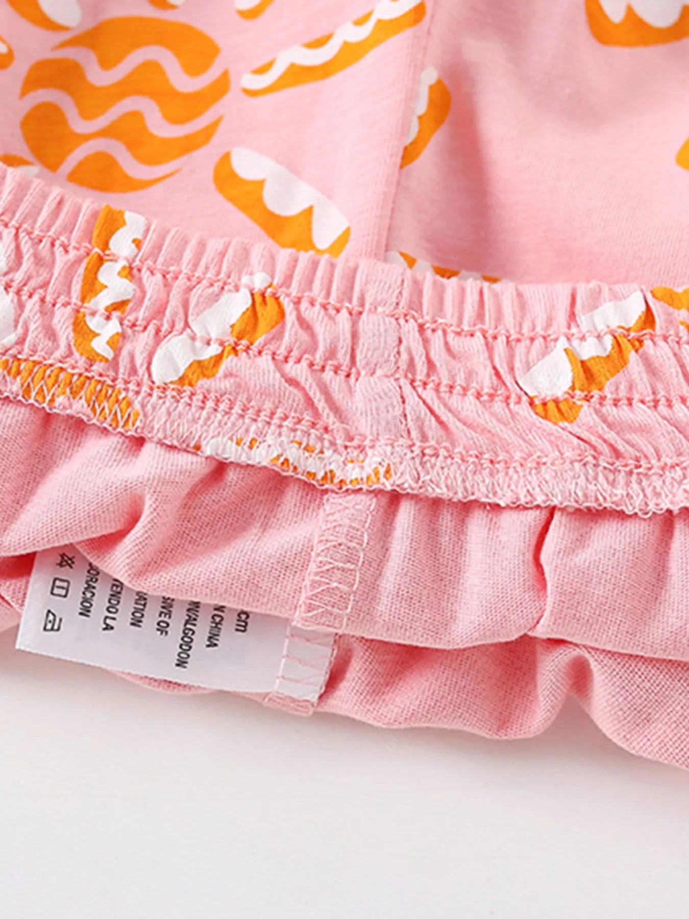 Children's Sun Round Neck Top and Shorts Set