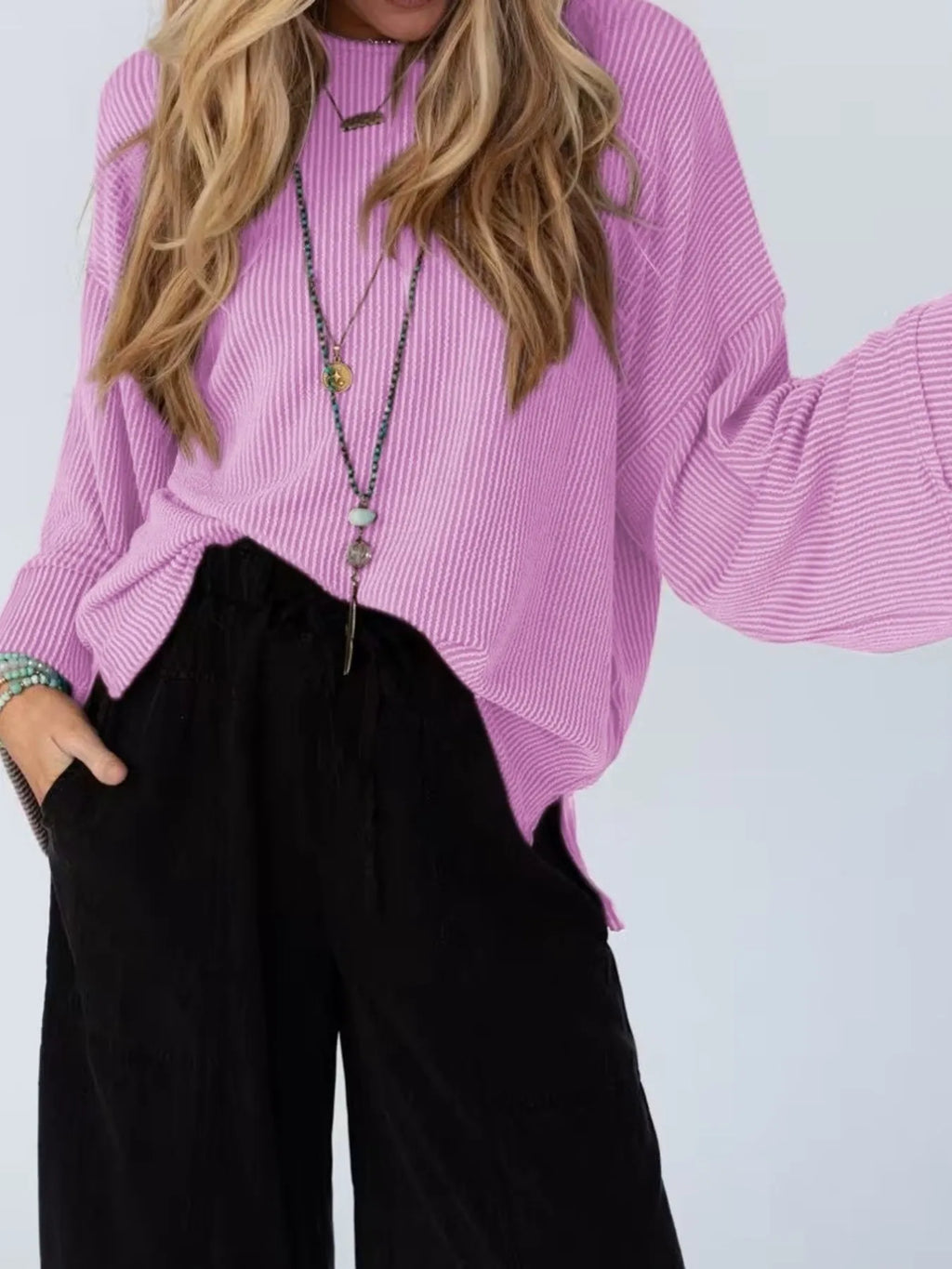 Cutout Back Long Sleeve T-Shirt
