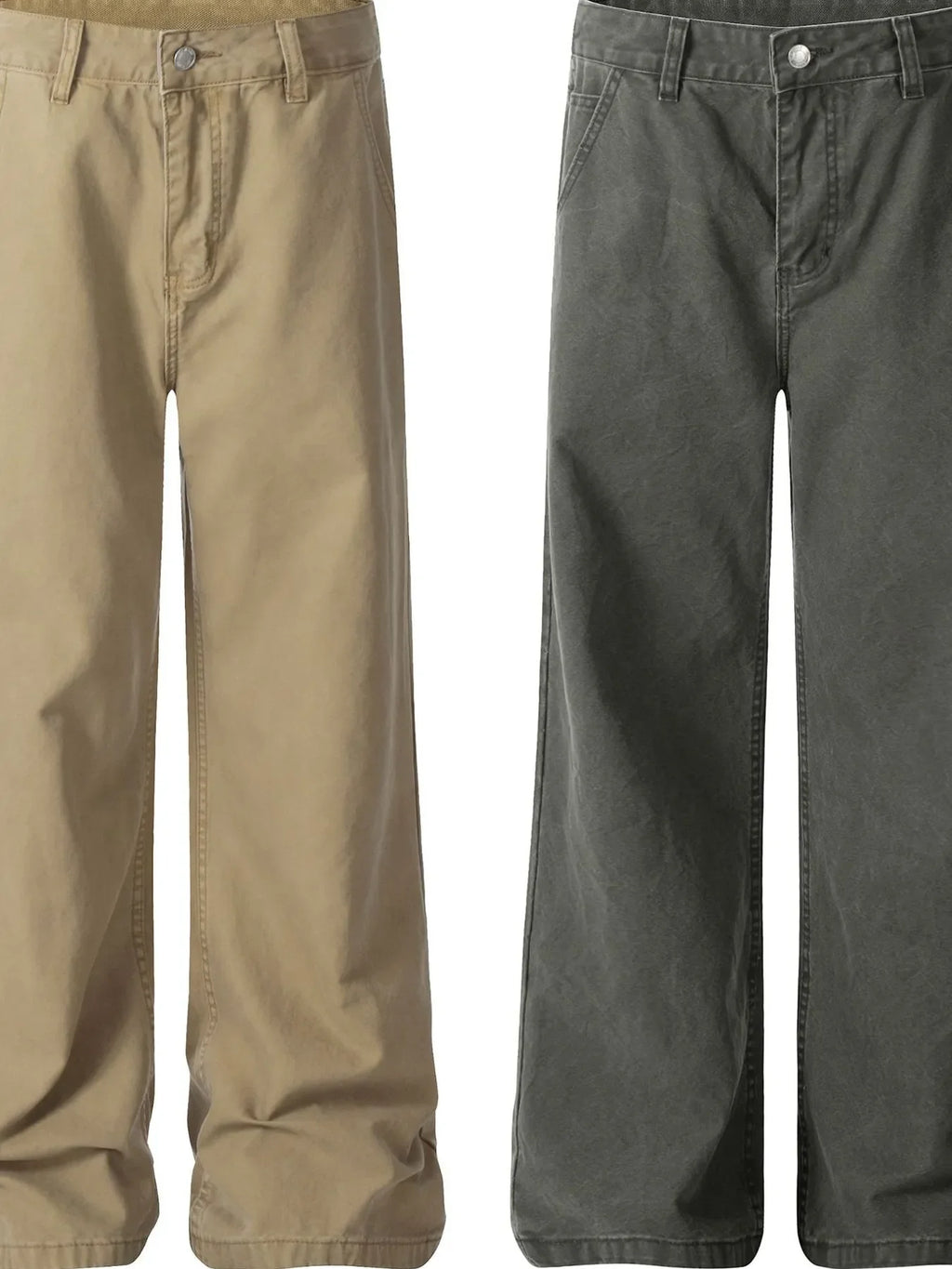 Men's Washed Wide Leg Jeans