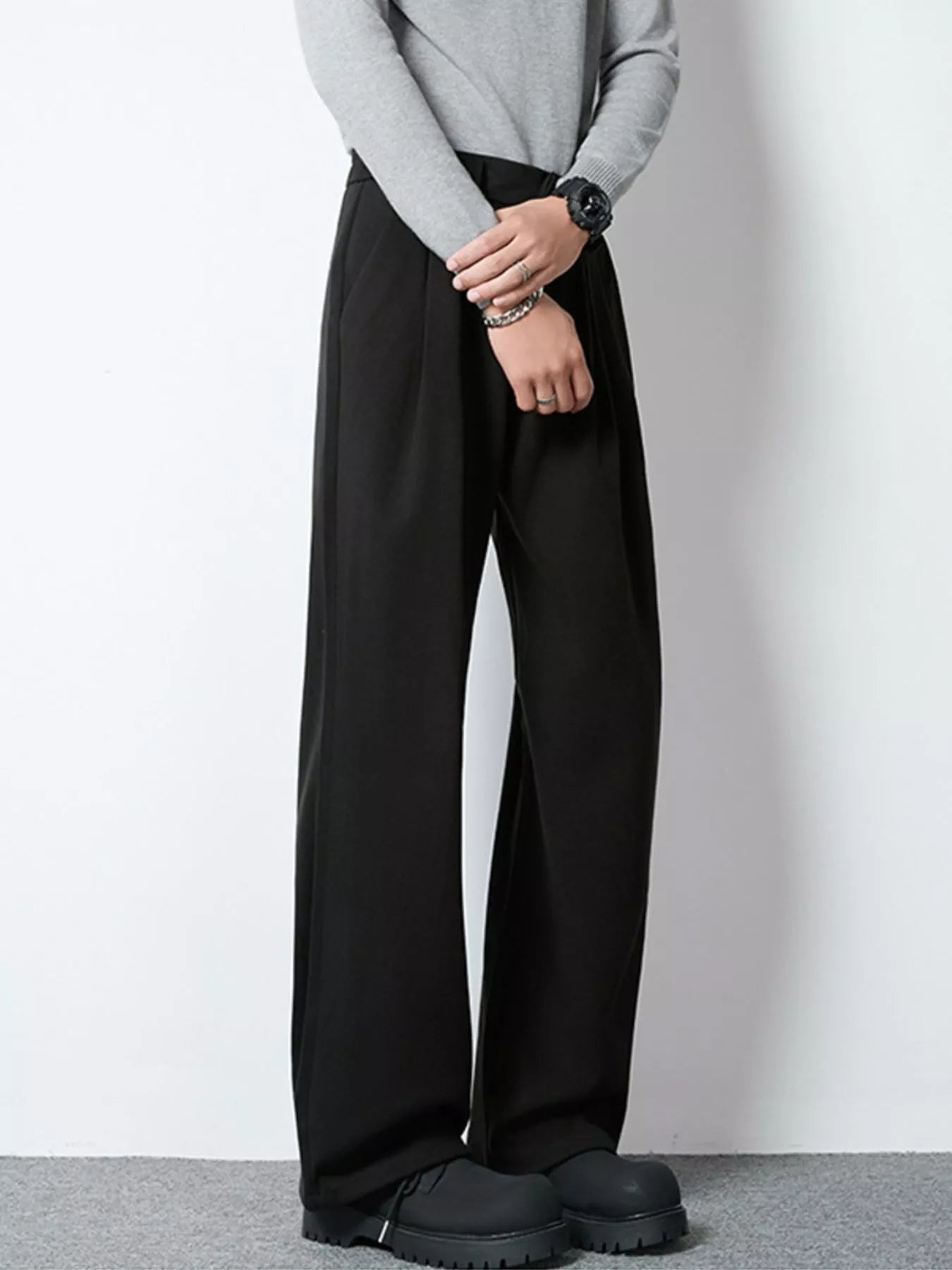 Men's Full Size Wide Leg Pleated Dress Pants Plus Size