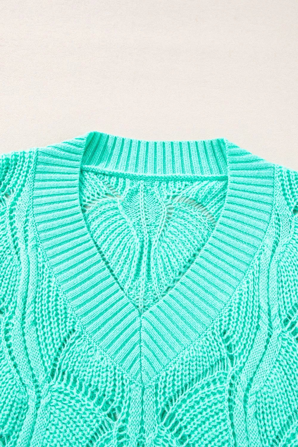 Elegant Texture V-Neck Knit Top