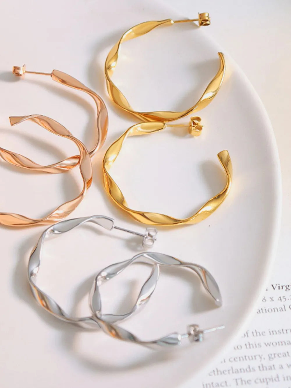 Titanium Steel C-Hoop Earrings