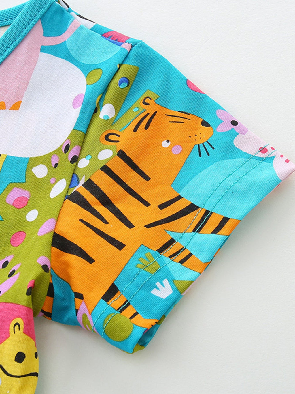 Children's Printed Round Neck Casual Dress