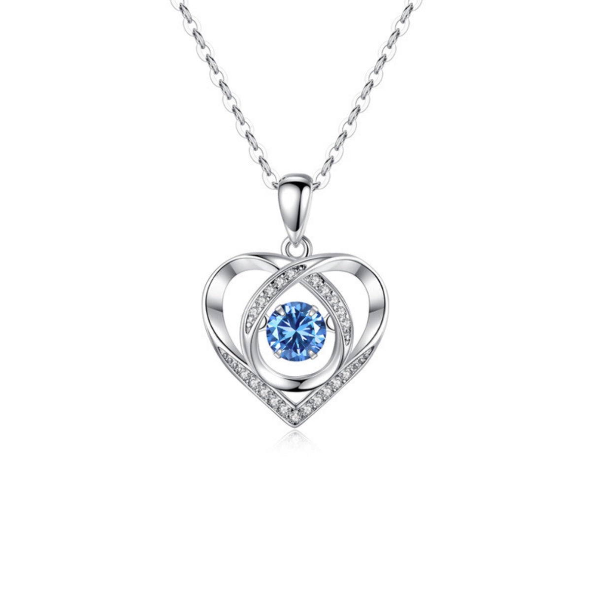 925 Sterling Silver Heart Pendant Necklace