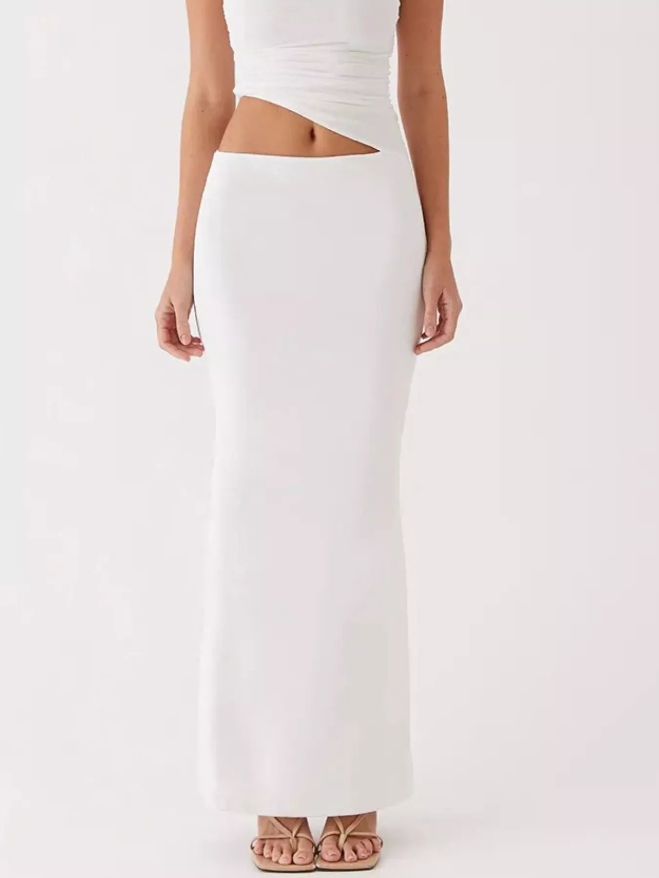 Full Size One-Shoulder Top and Maxi Skirt Set Plus Size