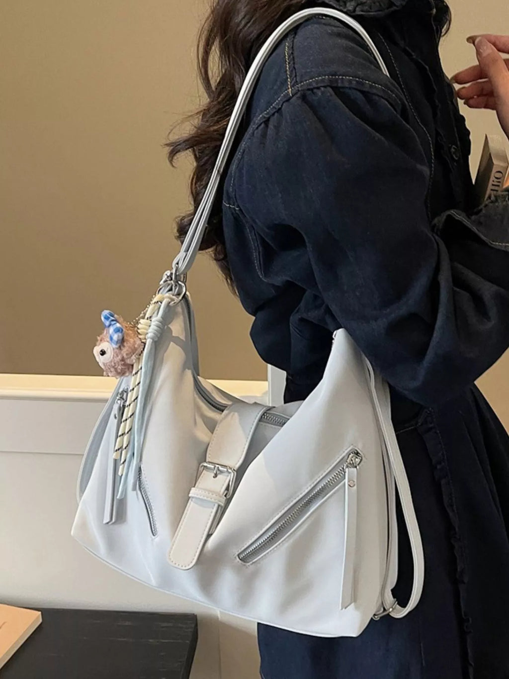 Convertible Buckle Shoulder Bag