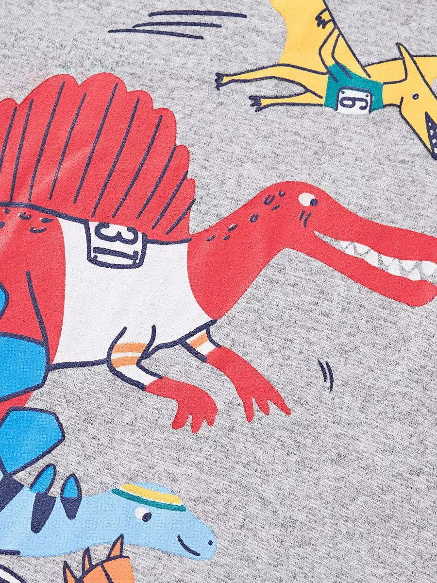 Children's Dinosaur Round Neck T-Shirt