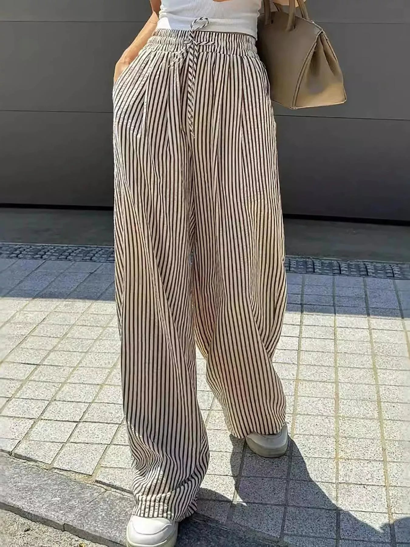 Striped Wide Leg Pants