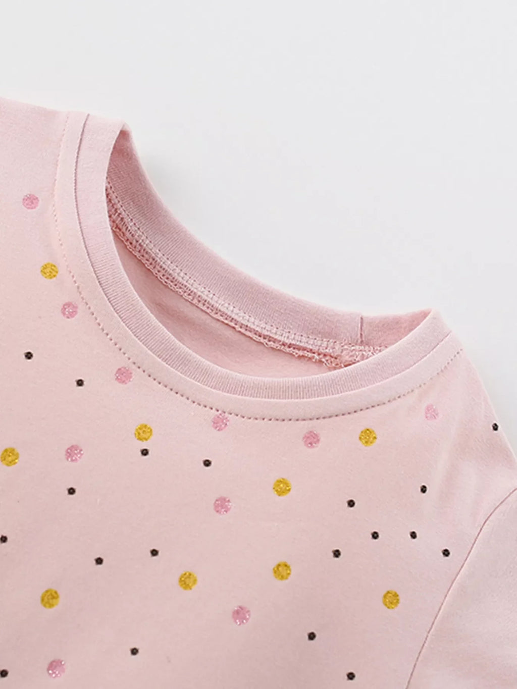Children's Polka Dot Round Neck Dress