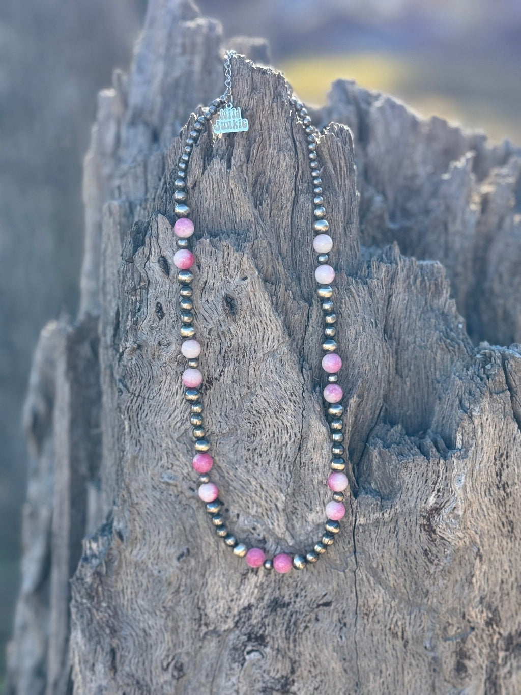 Sterling Silver Desert Rose Beaded Necklace