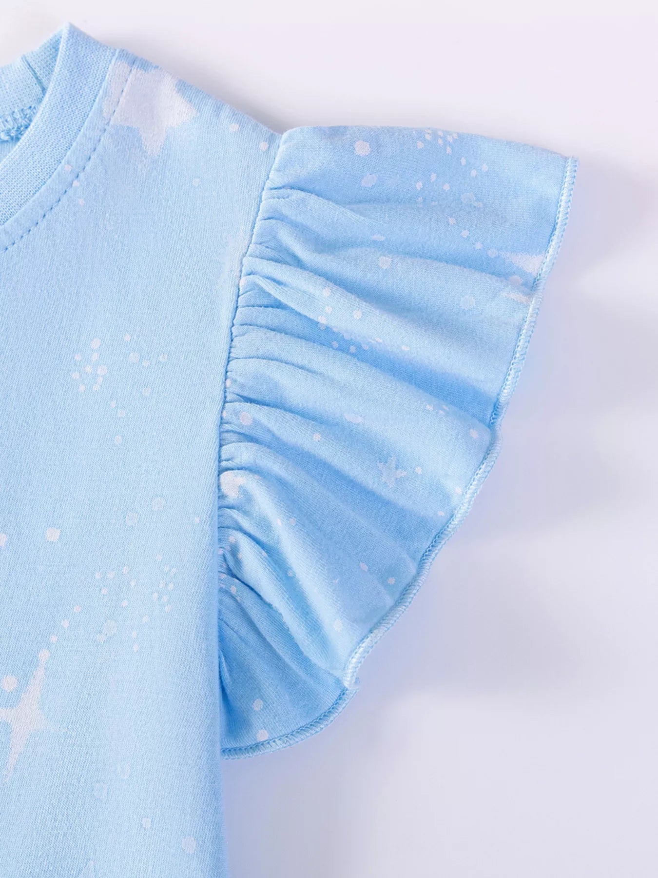 Children's Unicorn Ruffle Sleeve Casual Dress