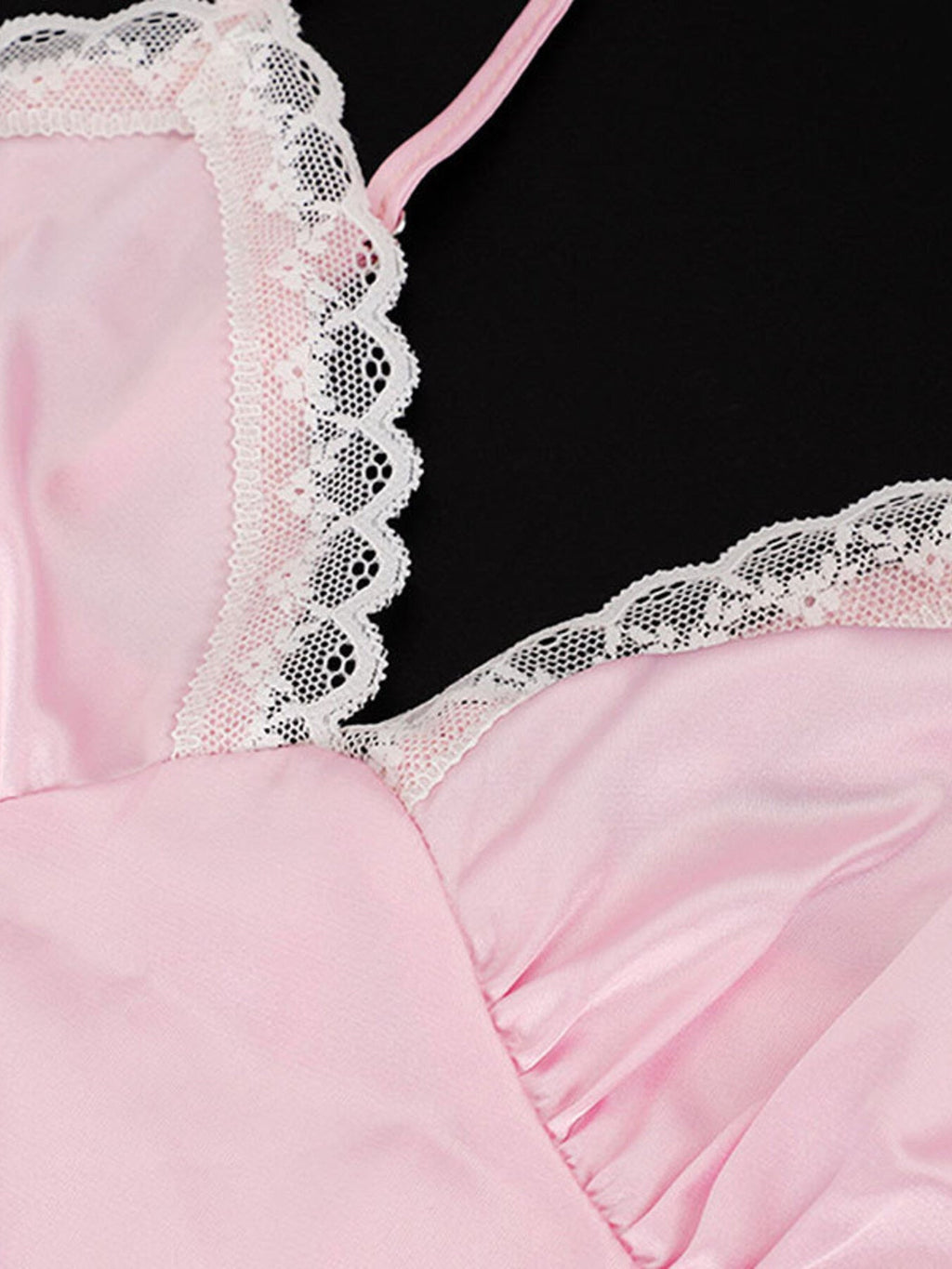 Lace Trimmed Satin Cami