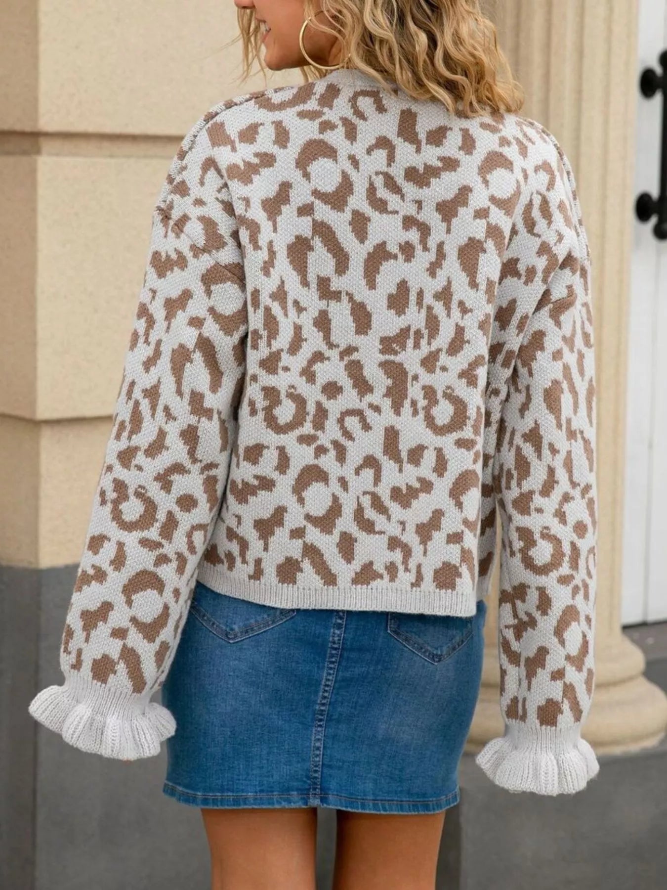 Leopard Tie-Front Cardigan