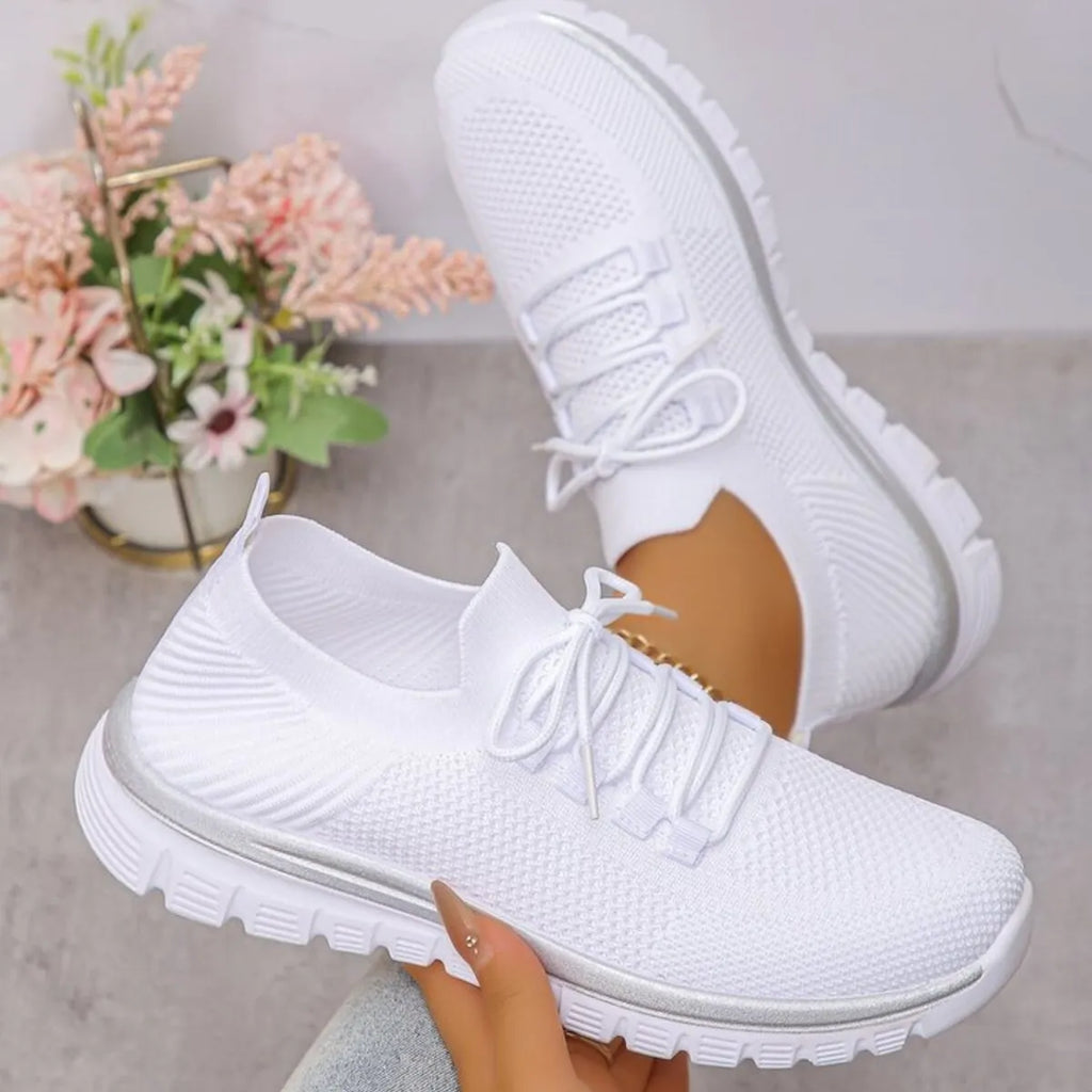 Breathable Mesh Lace Up Athletic