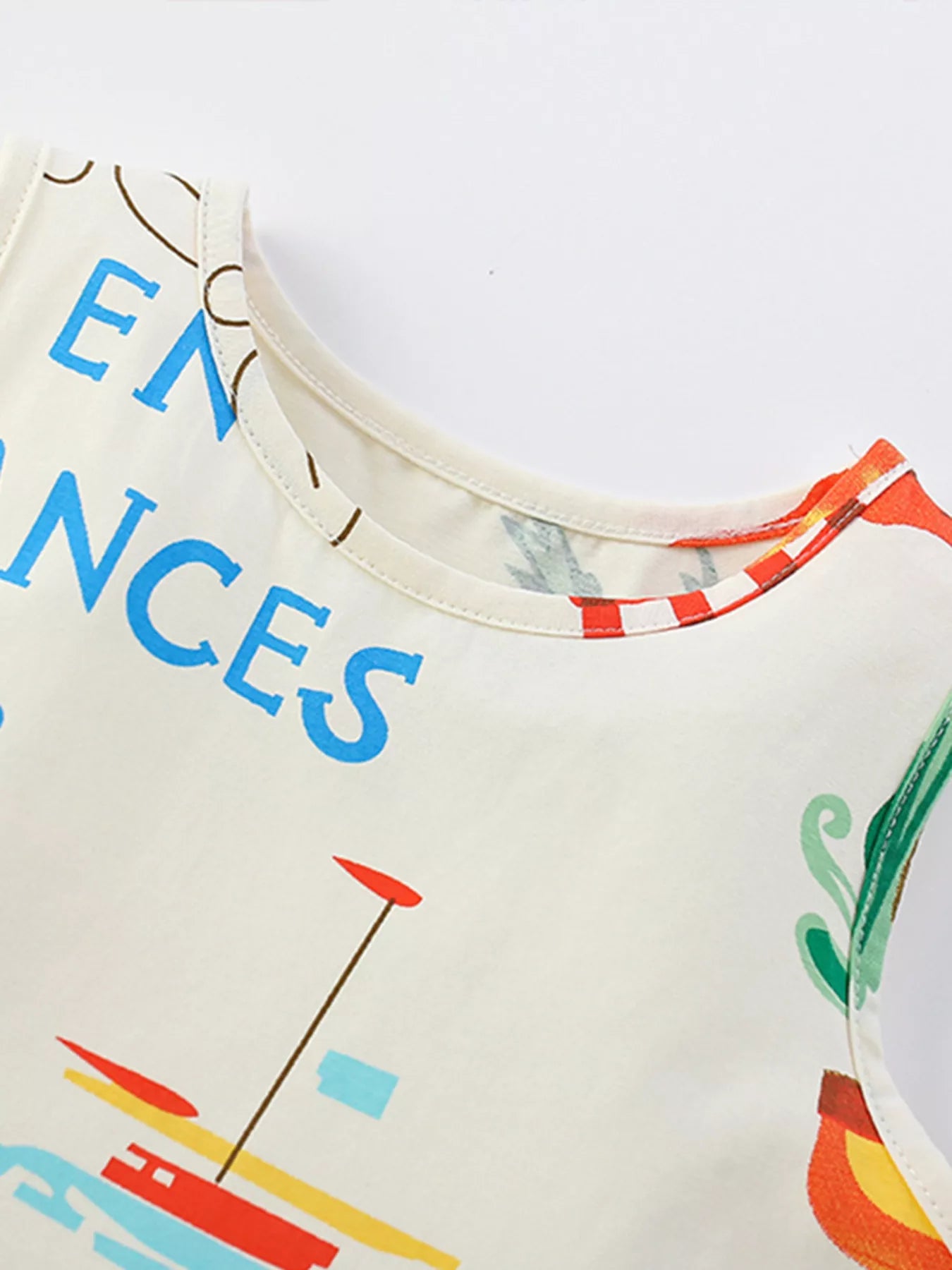 Children's Printed Sleeveless Summer Dress