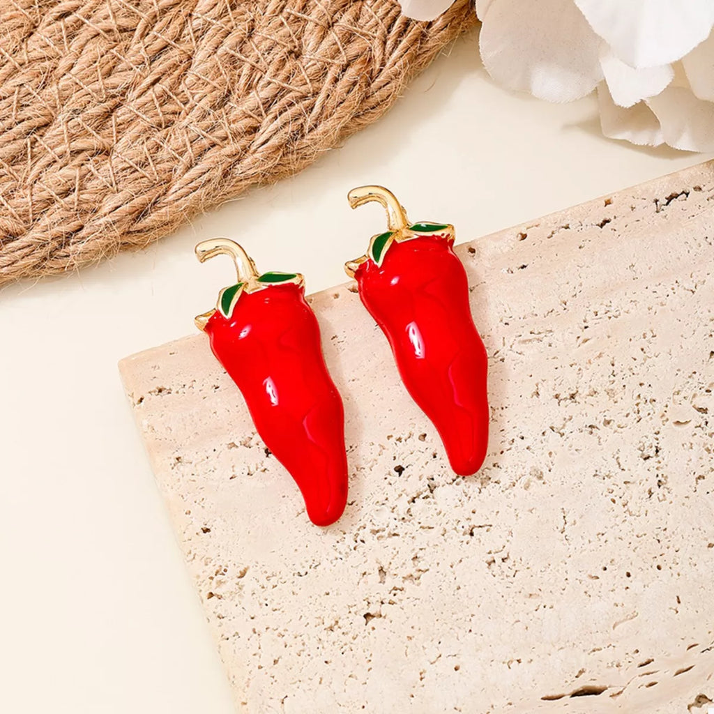 Chili Pepper Stud Earrings