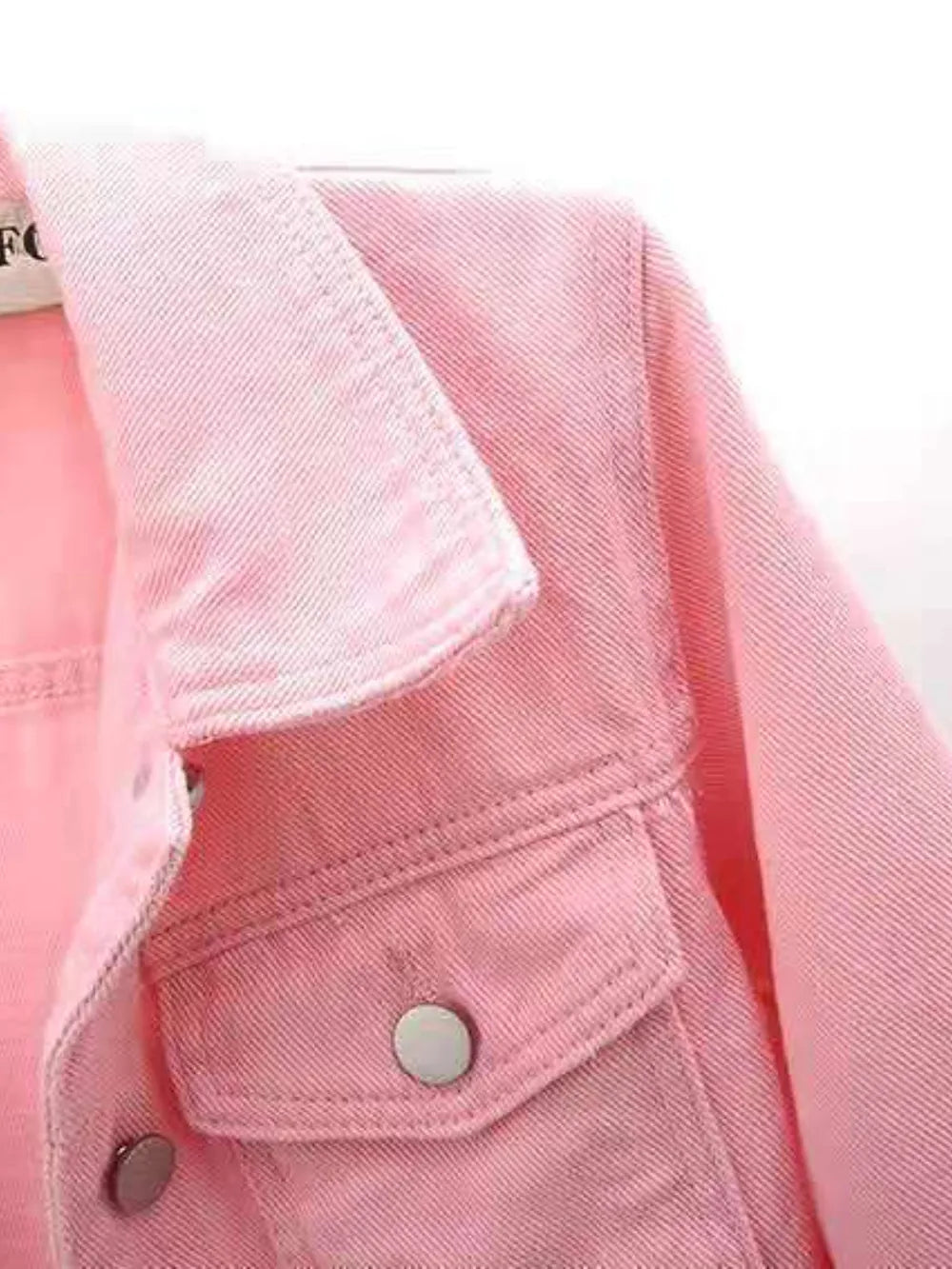 Full Size Cropped  Denim Jacket Plus Size
