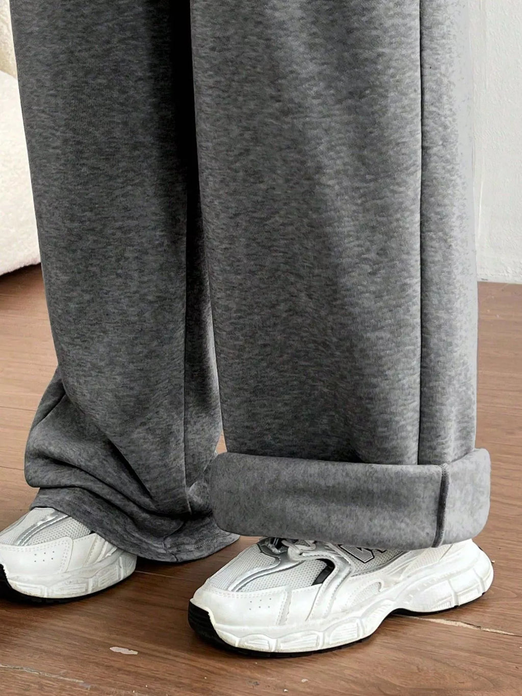 Casual Drawstring High Waist Wide Leg Sweatpants