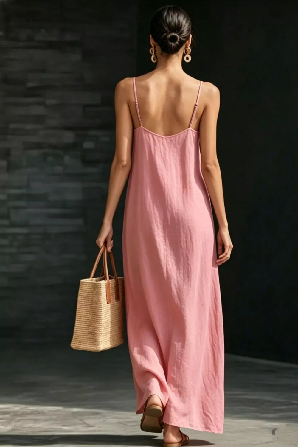 Slit V-Neck Maxi Dress