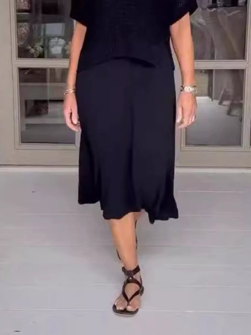 Full Size Openwork Knit Cover Up and Dress Set Plus Size