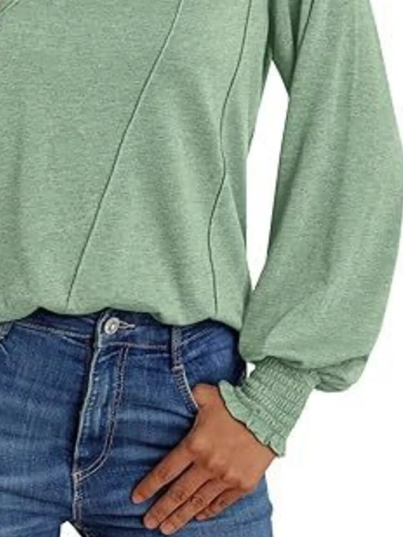 Round Neck Long Sleeve Top