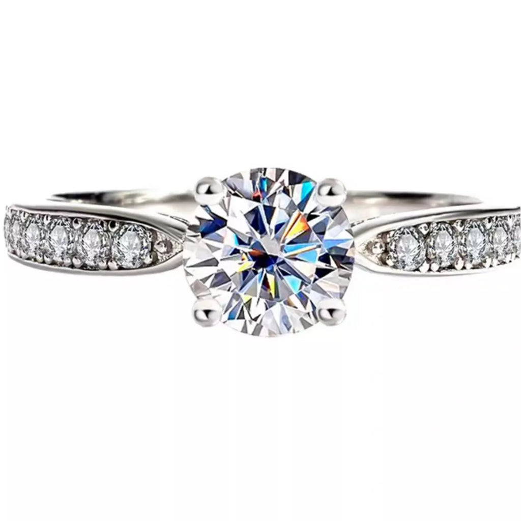 1 Carat 925 Sterling Silver Moissanite Ring