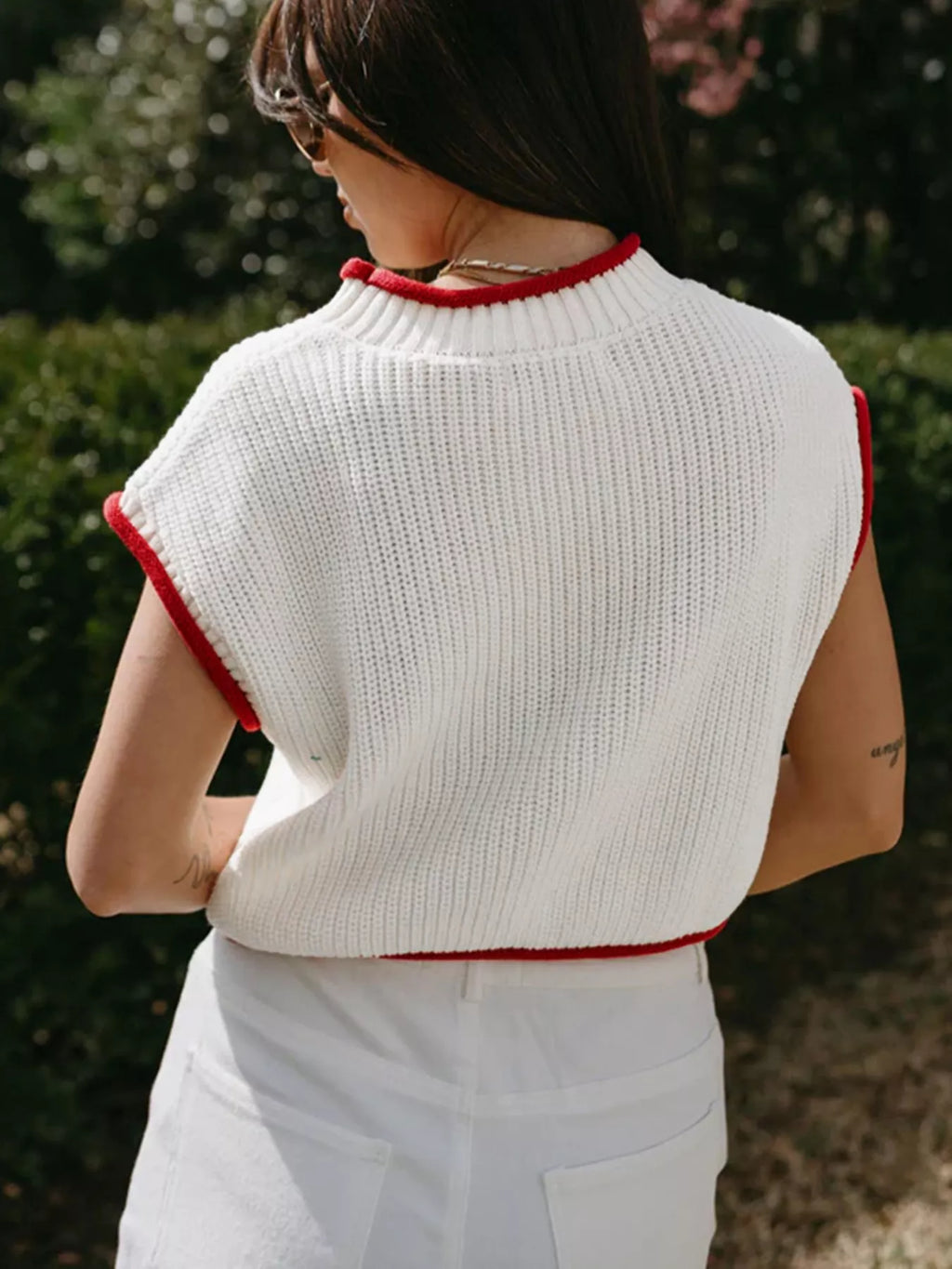 American Flag Knit Sweater Top