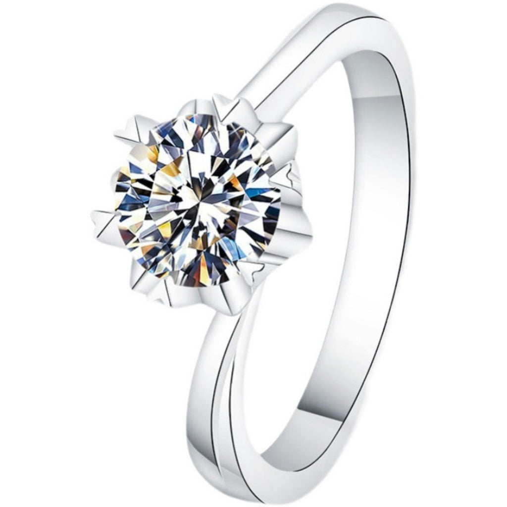 1 Carat 925 Sterling Silver Moissanite Ring