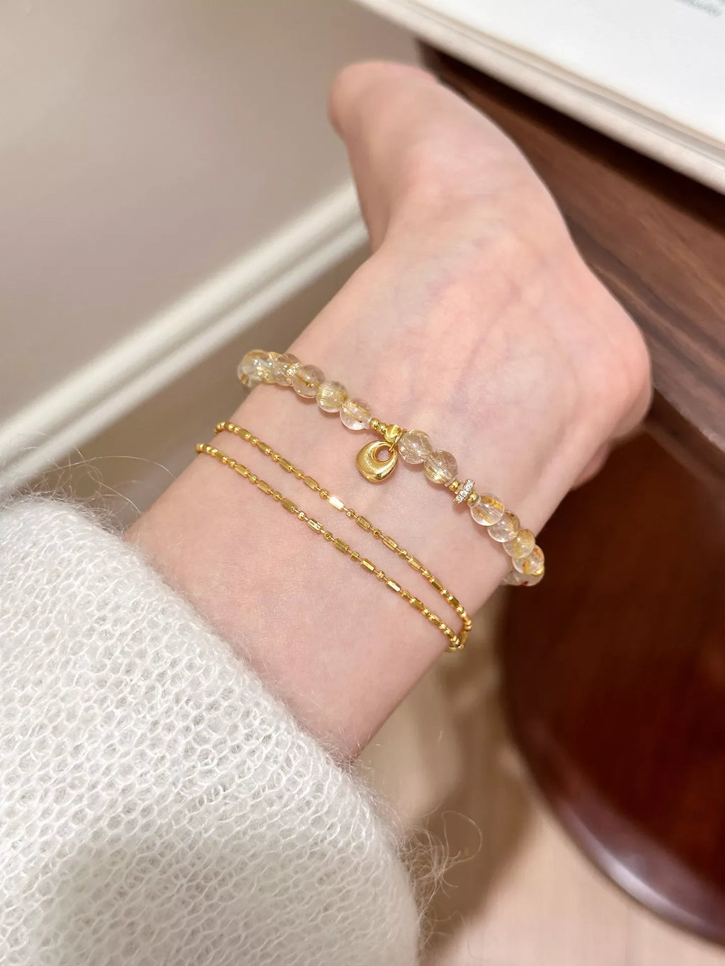 Beaded Bracelet with Charm