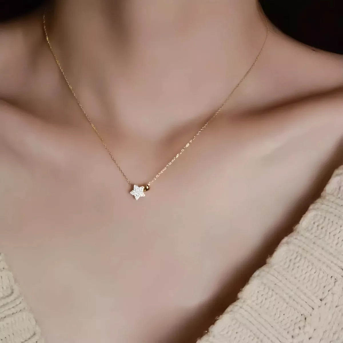 925 Sterling Silver Star Heart Necklace