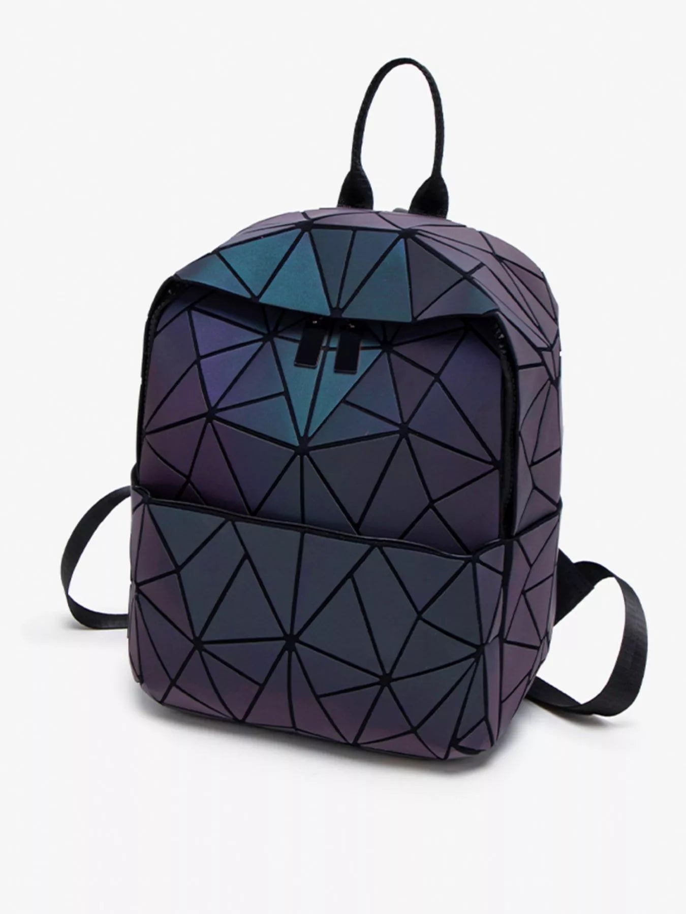 Geometric Adjustable Straps Backpack Bag
