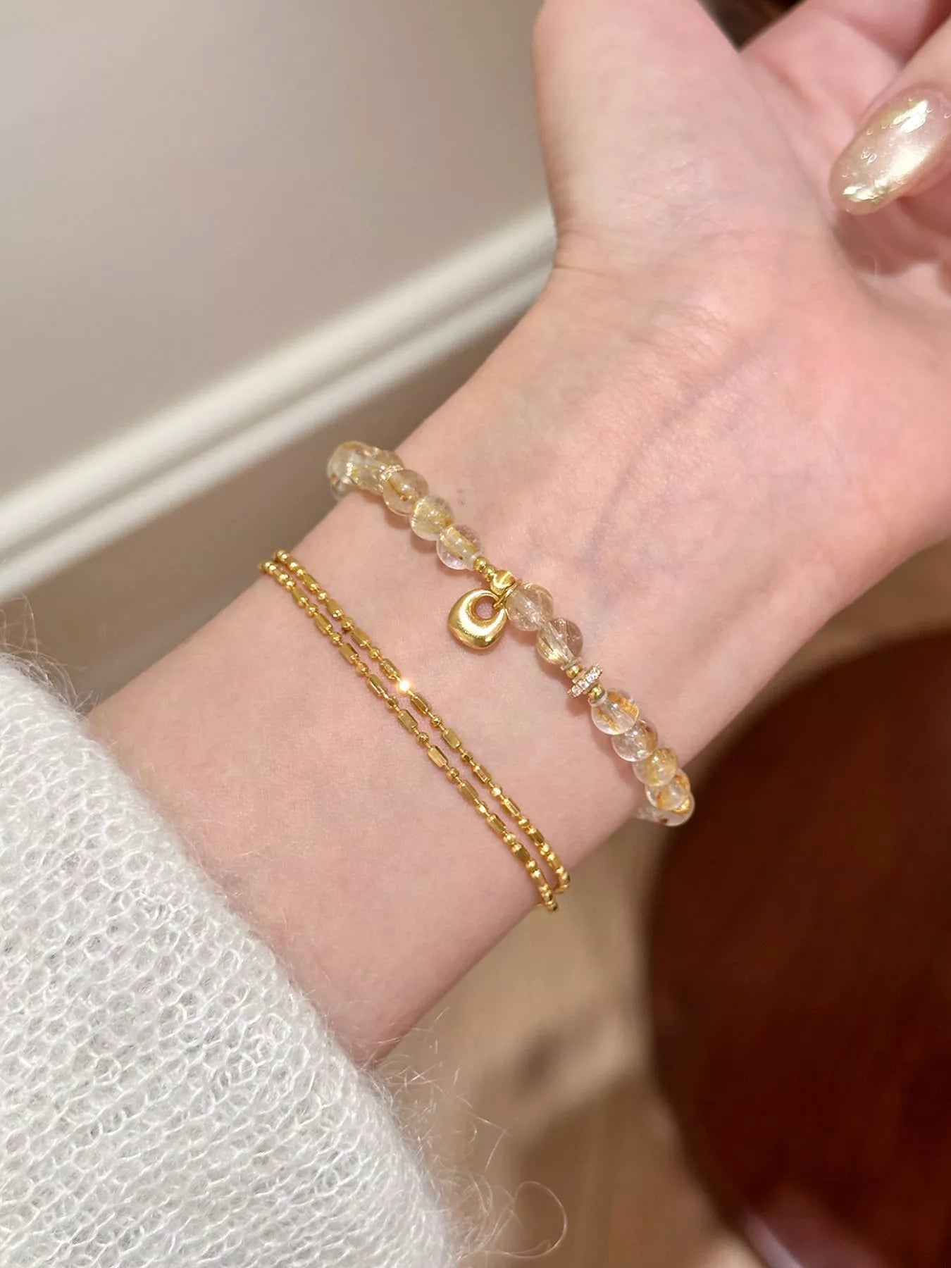 Beaded Bracelet with Charm