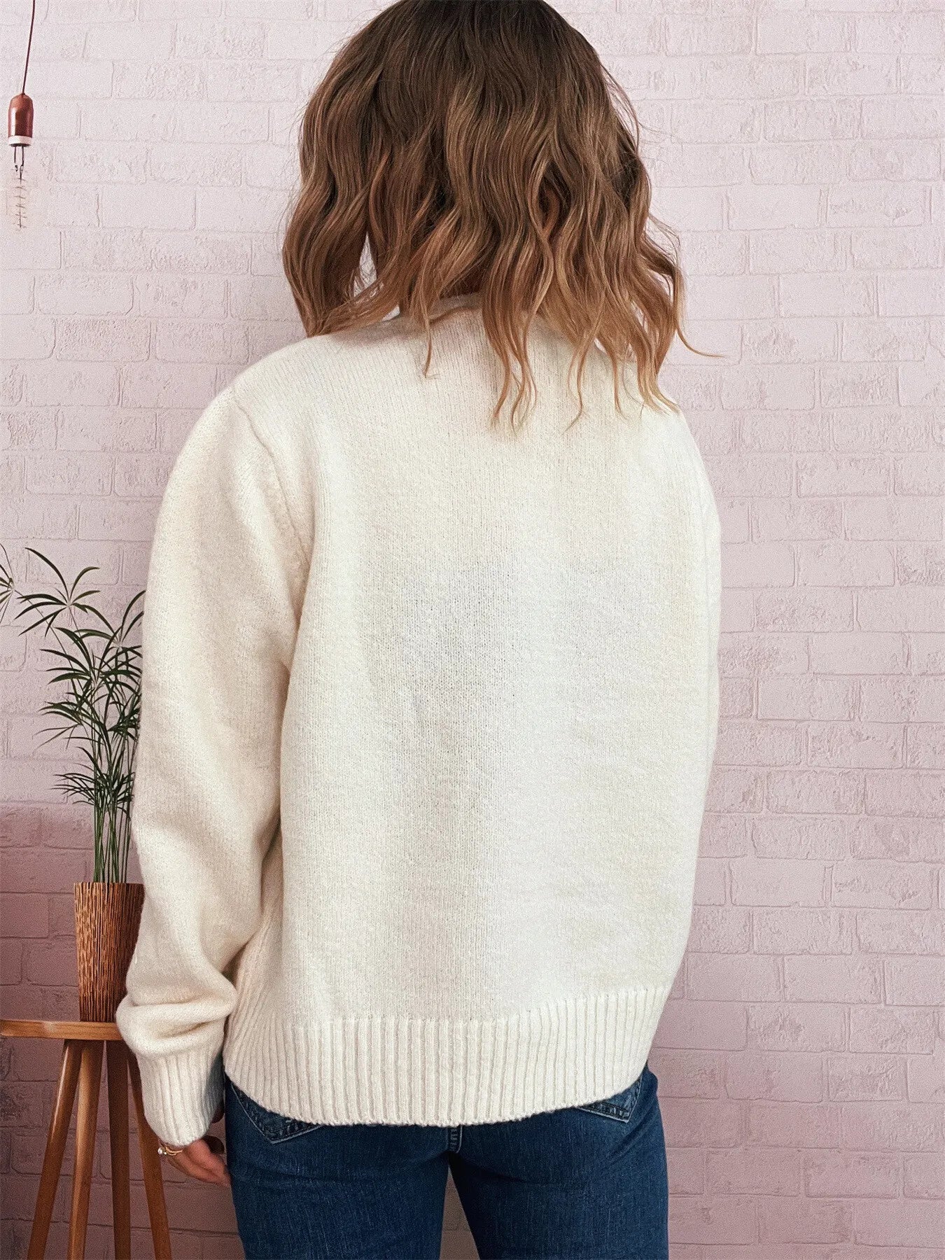Strawberry Button Up Long Sleeve Cardigan