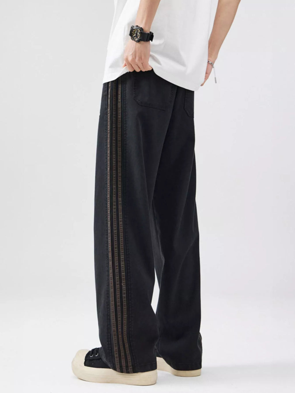 Men's Full Size Drawstring Wide Leg Pants Plus Size