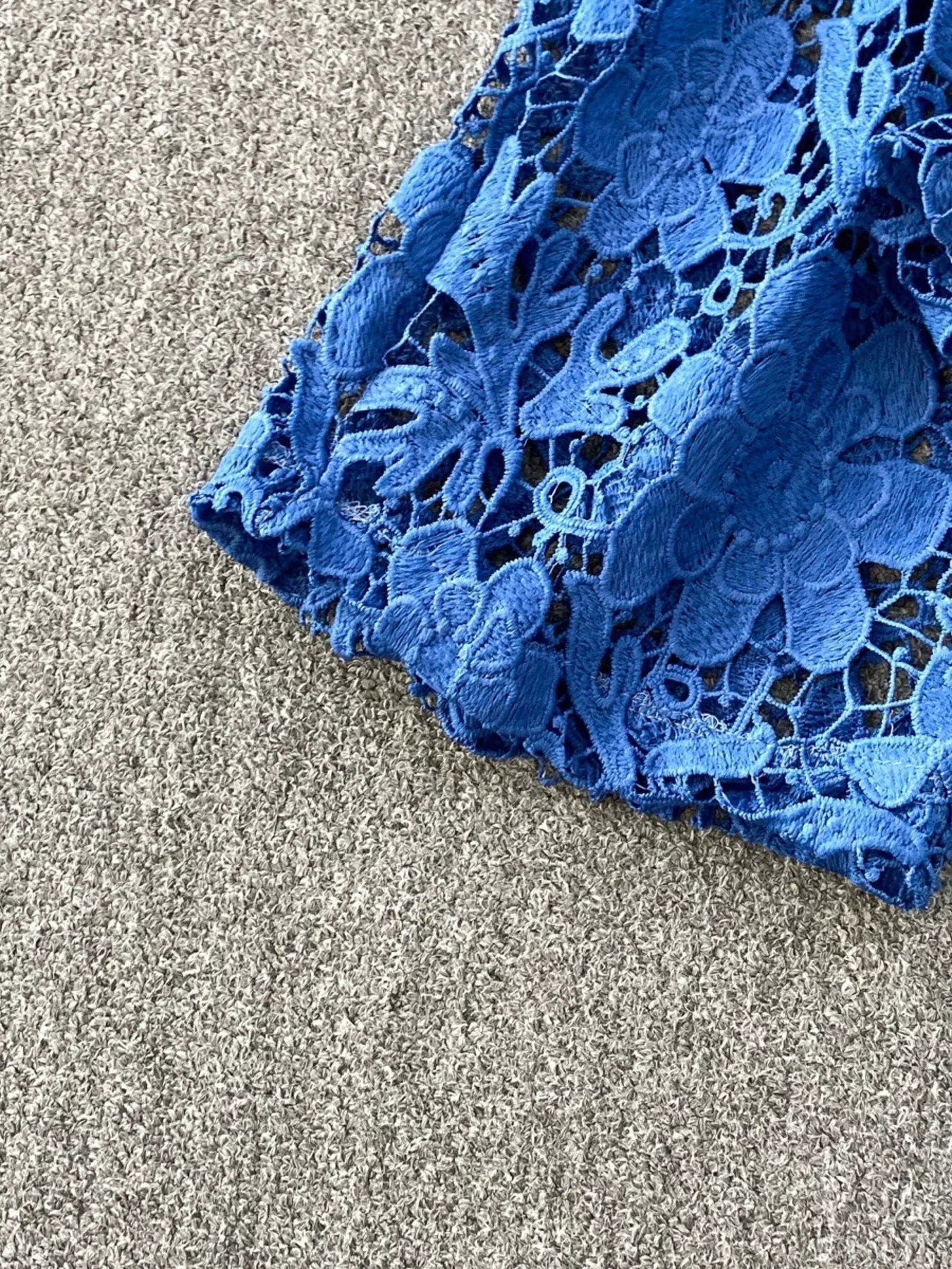 Lace Patchwork Shacket and Pants Set