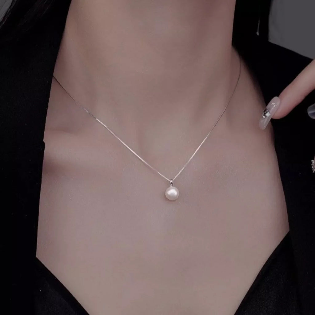 925 Sterling Silver Pearl Necklace