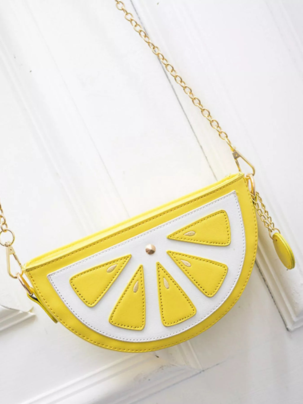 Fruit-Shaped Crossbody Bag with Chain Strap