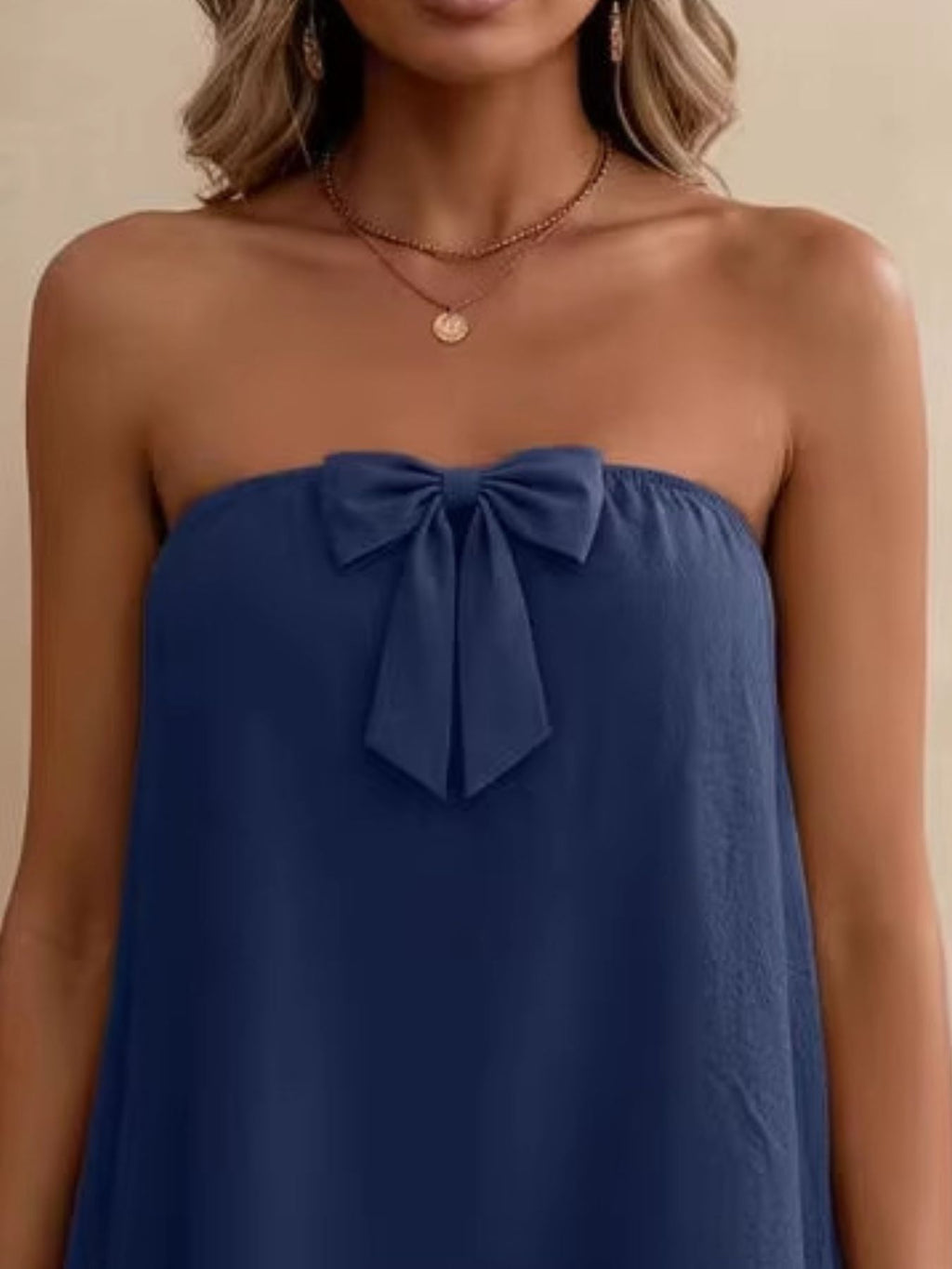 Bowknot Tube Top & Shorts Set