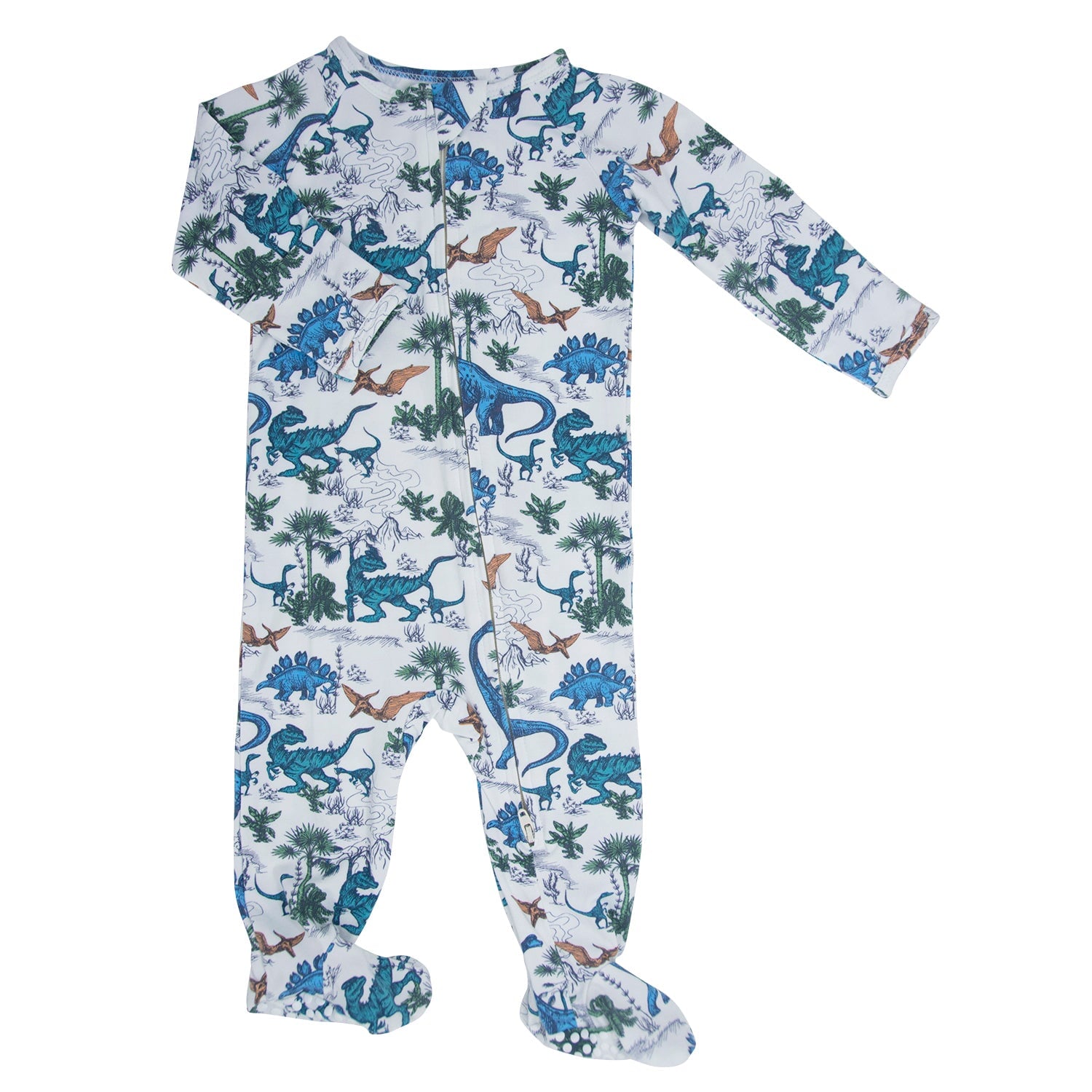 Dinosaur Adventures Zipper Footie