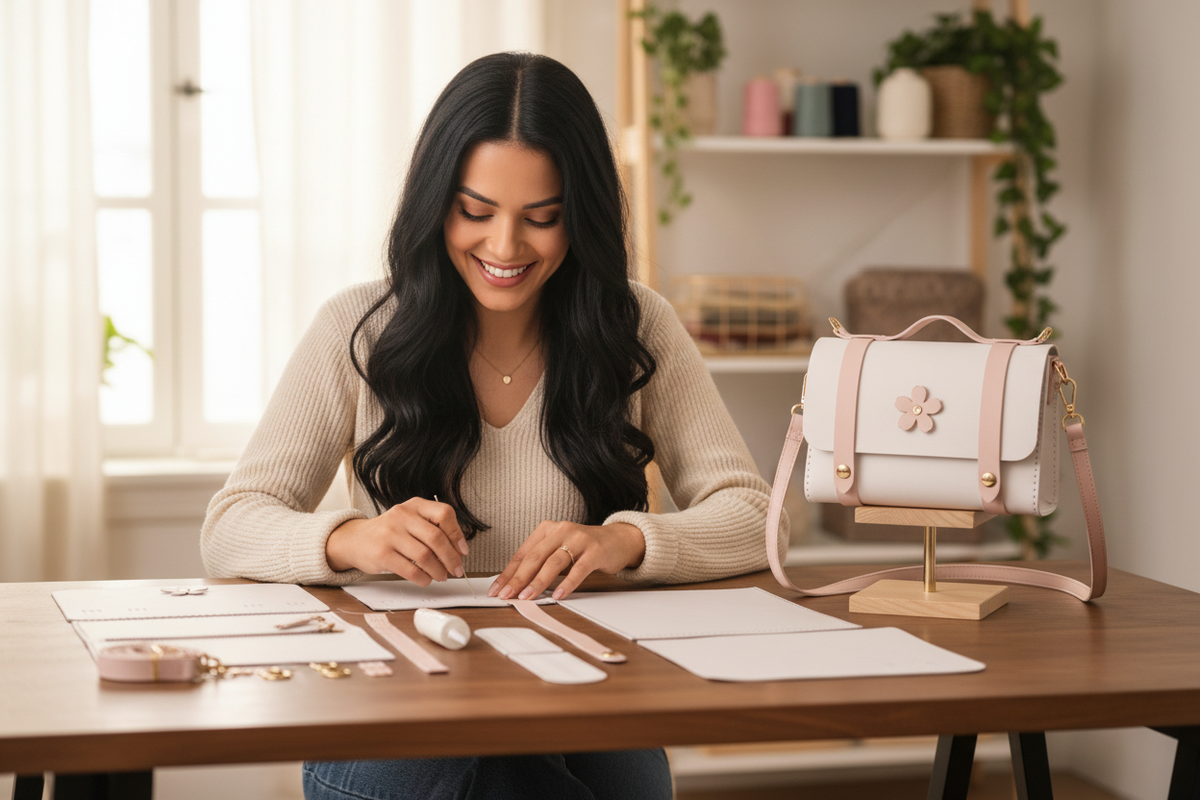 👜✨ DIY Sewing Kit — Handmade British Cambridge Women's Shoulder Bag ✨🧵
